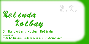 melinda kolbay business card